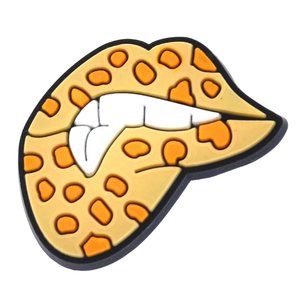 Animal Print Lips Croc Charm